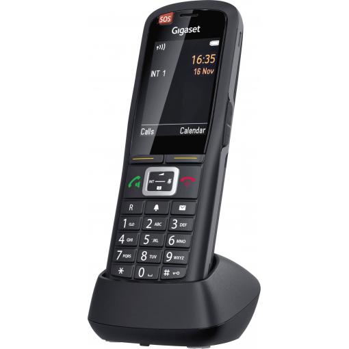Gigaset Zubehör Telefonanlagen DECT, GAP bezdrátový analogový telefon bluetooth, se základnou, PIN kód, vibrace, opakované vytáčení černá