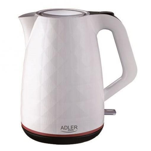 Varná konvice plastová bílá, 1,7 l, 2200 W
