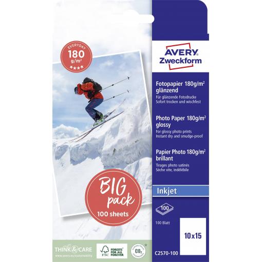 Avery-Zweckform Everyday C2570-100 fotografický papír 10 x 15 cm 180 g/m² 100 listů lesklý