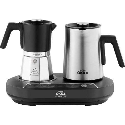 arzum OK0027-0500 mokka automat černá, chrom připraví šálků najednou=5