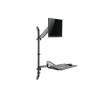 Neomounts WL90-325BL1 držák na zeď pro monitor 1 Displej: (s) 43,2 cm (17) - 81,3 cm (32) černá odkládací místo na klávesnici, nastavitelná výška, naklápěcí,