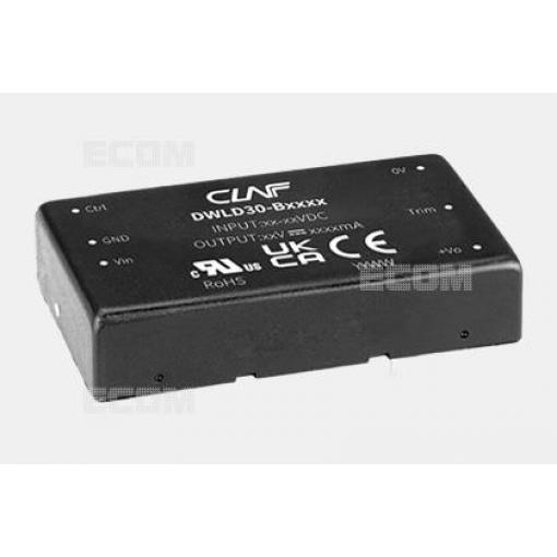 DC/DC měnič DWLD30-B2412, 24 V → 12 V / 2,5 A, izolovaný