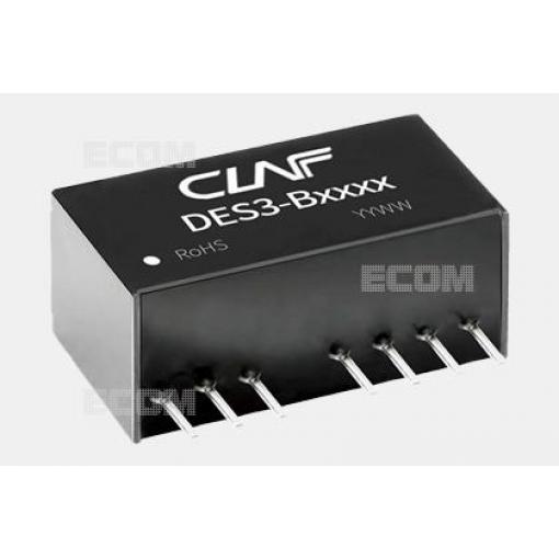 DC/DC měnič DES3-A2412, ±12 V / 0,125 A, izolovaný, SIP8