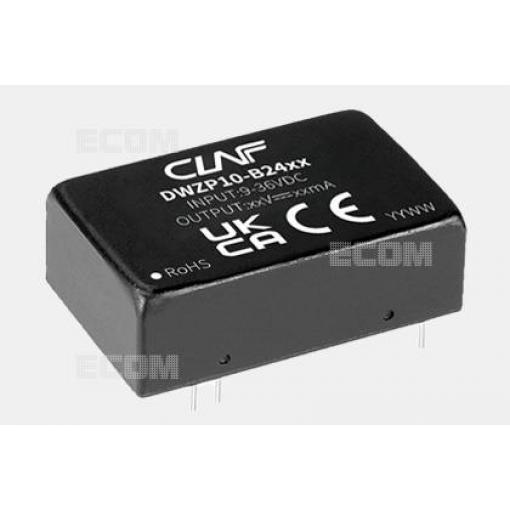 DC/DC měnič DWZP10-B2412, 24 V → 12 V / 833 mA, izolovaný, DIP-24
