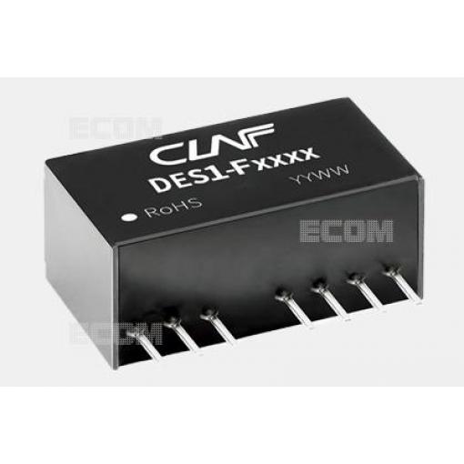 DC/DC měnič DES1-F2415, 24 V na 15 V, 67 mA, izolovaný, SIP8
