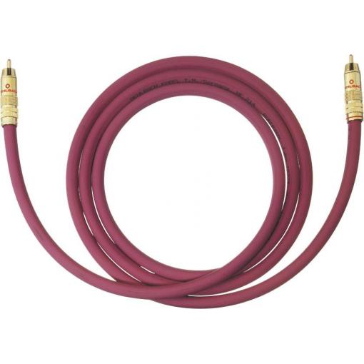 cinch audio kabel [1x cinch zástrčka - 1x cinch zástrčka] 3.00 m bordó pozlacené kontakty Oehlbach NF 214 SUB