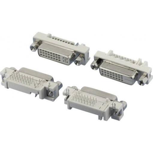 W & P Products 507-29-2-2-20 DVI konektor zásuvka, vestavná horizontální Pólů: 29 stříbrná 1 ks