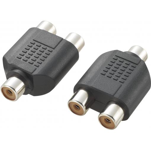 SpeaKa Professional SP-2873360 KR1248 cinch audio Y adaptér [1x cinch zásuvka - 2x cinch zásuvka] černá