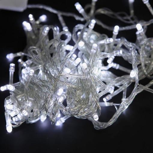 Vánoční řetěz 100 LED, 10 m, studená bílá, IP44