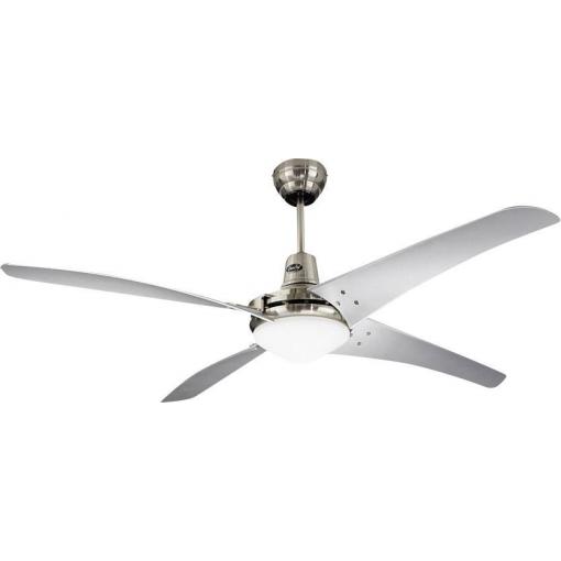 CasaFan Mirage stropní ventilátor 53 W (Ø x v) 142 cm x 395 mm chrom (kartáčovaný) s dálkovým ovládáním, s osvětlením, vhodný i pro zimní provoz