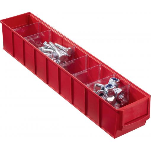 Allit 456561 skladový box , (d x š x v) 91 x 500 x 81 mm, červená, 1 ks