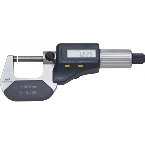 HELIOS PREISSER Elektron. Bügelmessschraube 0-25mm o.Datenausgang 0912501 třmenový mikrometr s digitálním displejem 0 - 25 mm Odečet: 0.001 mm DIN 863-1