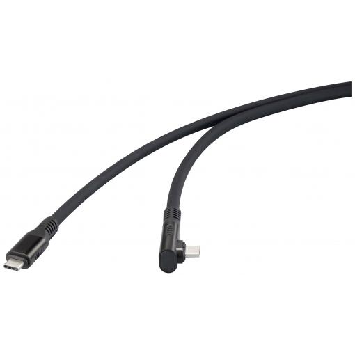 Renkforce Kabel USB-C USB 4.0 USB-C ® zástrčka 1.00 m černá 8K UHD, magnetická zástrčka RF-6438138