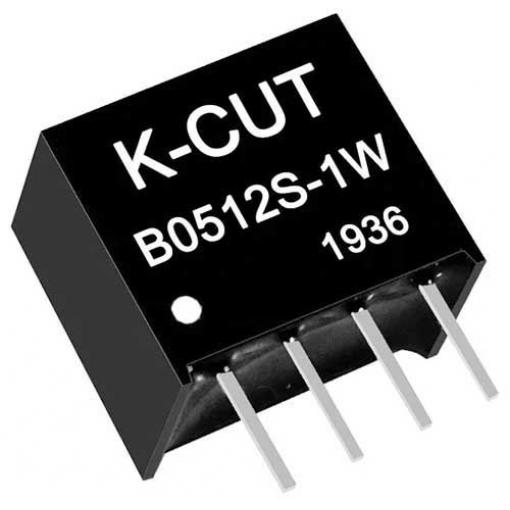DC-DC měnič K-CUT B0512S-1W, 5 V → 12 V, 1 W, izolovaný