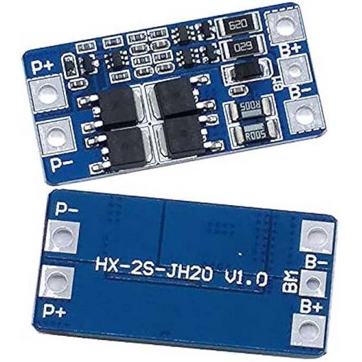 Ochranný obvod a balancér HX-2S-JH20 pro 2× Li-Ion 18650, 10 A