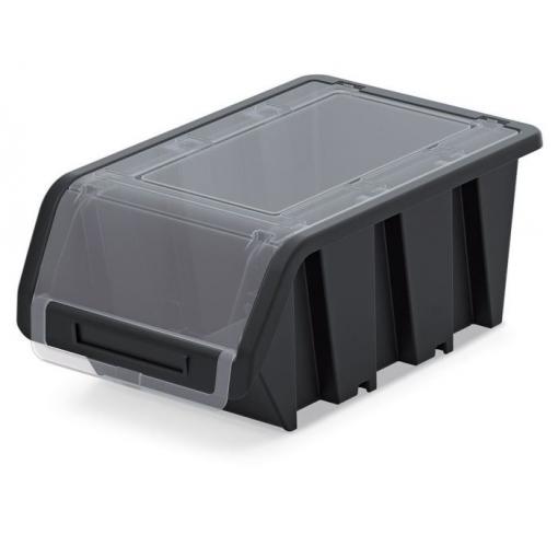 Plastový úložný box TRUCK PLUS 195×120×90 mm, černý, uzavíratelný
