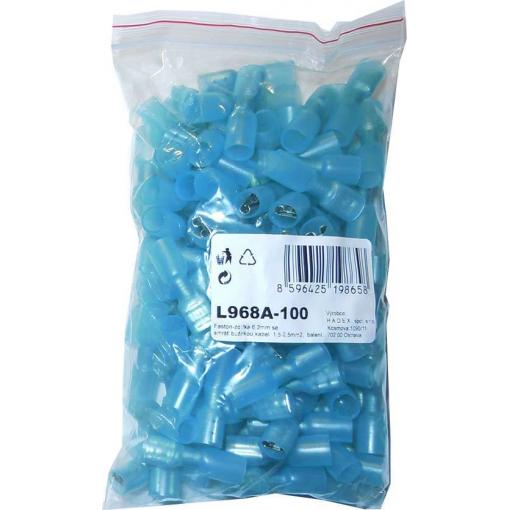 Faston-zdířka 6,3 mm se smršťovací bužírkou, 1,5–2,5 mm², balení 100 ks