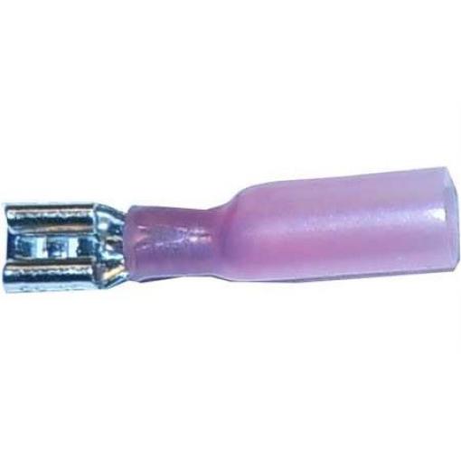 Faston-zdířka 4,8 mm se smršťovací bužírkou, 0,5–1,5 mm²