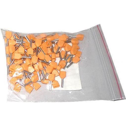 Kabelová dutinka TE0,5-8, 0,5 mm², oranžová, 100 ks