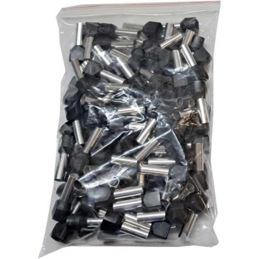 Dutinka pro dva kabely 6mm2 černá (TE6-14), balení 100ks