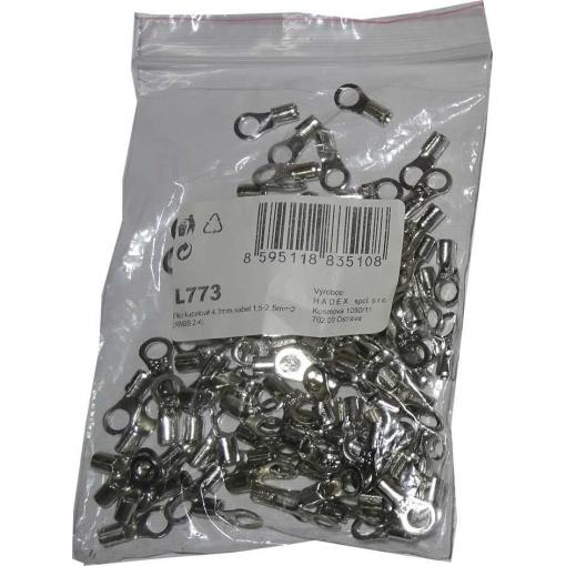 Kabelové oko 4,3 mm, kabel 1,5–2,5 mm², balení 100 ks