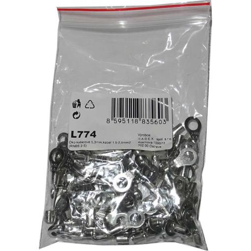 Kabelové oko 5,3 mm, 1,5–2,5 mm², balení 100 ks