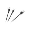 Kabel CABLETECH KPO3944 USB - USB-C/Lightning 1m Black