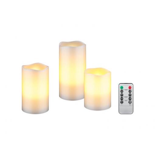 Vosková LED svíčka GOOBAY 74368 sada 3 ks