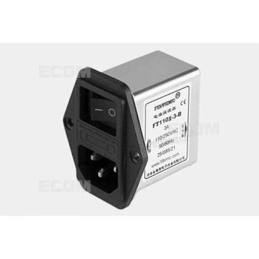 LC filtr s vidlicí FT110I-3-B, 250 V AC, 3kolík