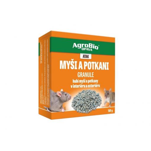 Granule proti myším a potkanům AGROBIO Atak 150g