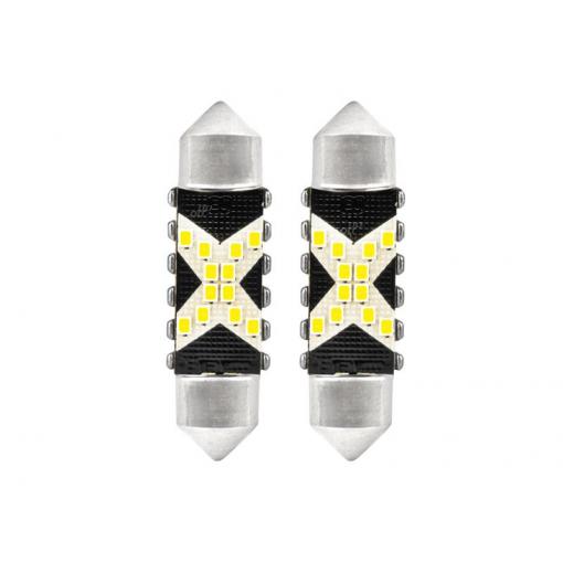 Autožárovka LED Festoon C5W 12/24V AMIO 04238 bílá 2ks