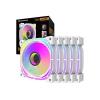 Sada PC ventilátorů DARKFLASH INF24 ARGB 5v1 White