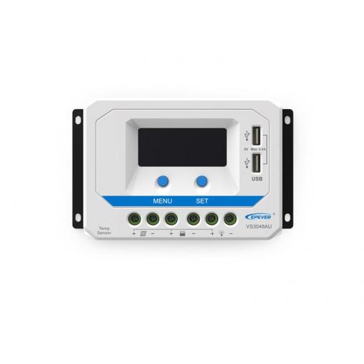 PWM solární regulátor EPever 10A 12/24V s LCD displejem série VS