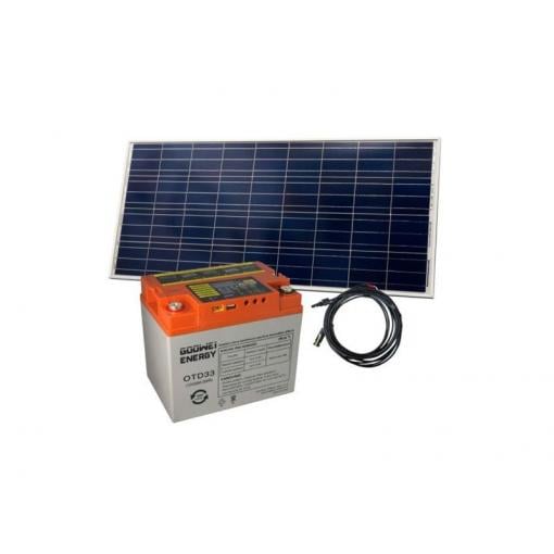 Solární set baterie GOOWEI ENERGY OTD33 (33Ah, 12V) a solární panel Victron Energy 115Wp/12V