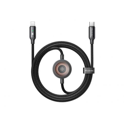 Kabel MCDODO CA-5680 USB-C /Lightning 1,5m Black+ nabíječka na Apple Watch