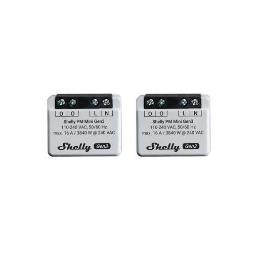 Smart měřič spotřeby SHELLY PM Mini Gen3 WiFi 2ks