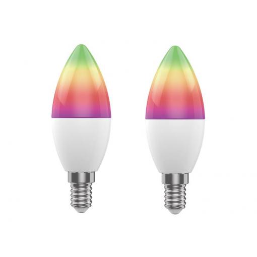 Smart LED žárovka E14 5W RGB CCT WOOX R9075/2pack WiFi Tuya sada 2ks