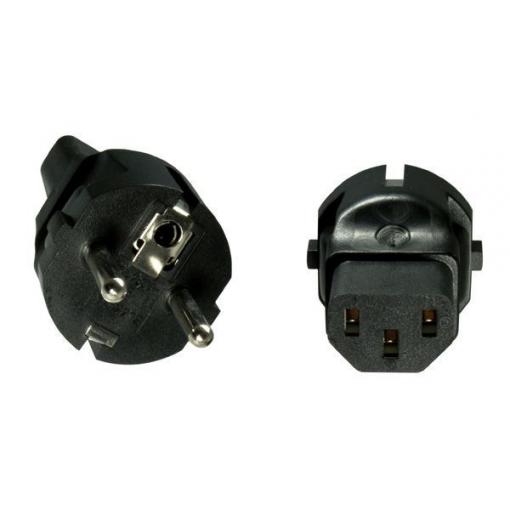 Adaptér CEE 7/7 male na IEC C13 female, 230 V / 16 A
