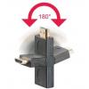 HDMI adaptér PremiumCord, otočný, pozlacený, 19pin Female/Male