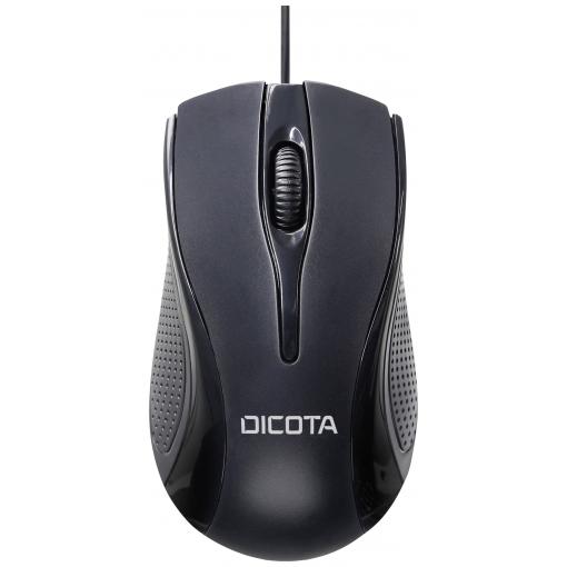 Dicota DICOTA - Maus - rechts- und linkshändig - Laser myš, přenos USB, 3 tlačítko, 1200 dpi, černá
