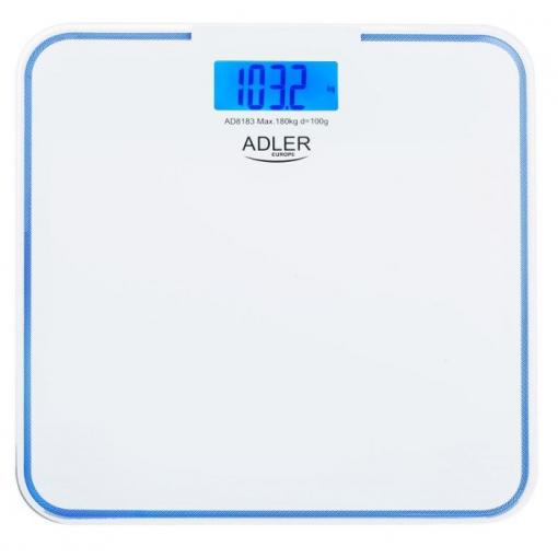Koupelnová váha Adler 8183, 180 kg, LCD s modrým podsvícením