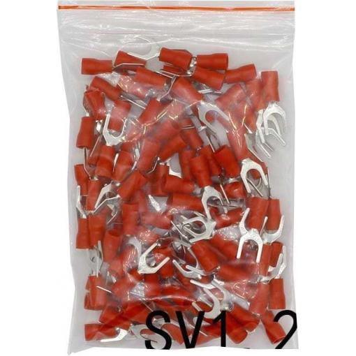 Vidlička kabelová 5,3 mm červená SVS 1,25-5, balení 100 ks
