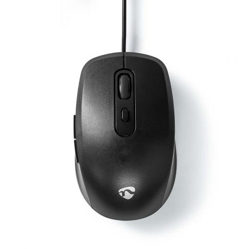 Kabelová myš MSWD110BK | 1200 / 1800 / 2400 / 3600 dpi | Nastavitelné DPI | Počet tlačítek: 6 | Pro praváky | 1,4m