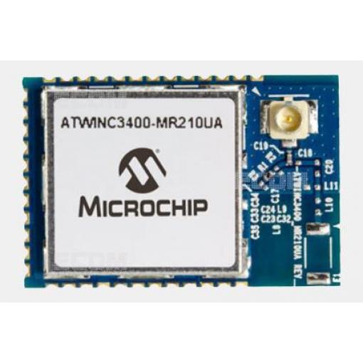 Řadič Wi-Fi ATWINC3400-MR210CA143-T, IEEE 802.11b/g/n, 2,7–3,6 V