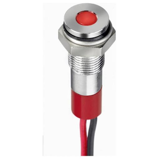 APEM Q6F3CXXR24E indikační LED červená Frush 10 mcd