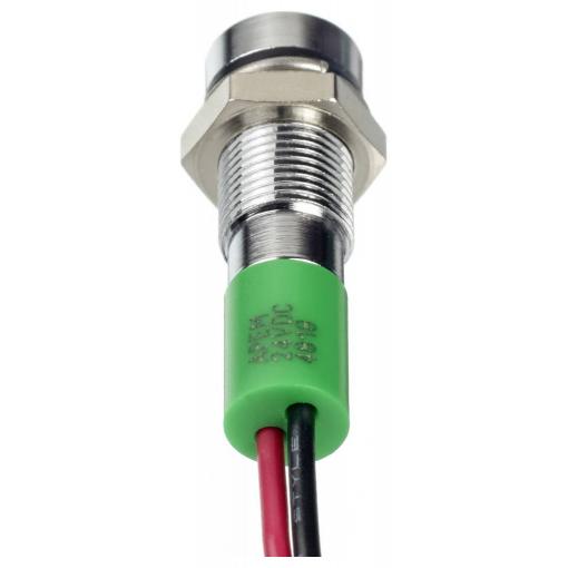 APEM Q6F3CXXG12E indikační LED zelená Frush 45 mcd