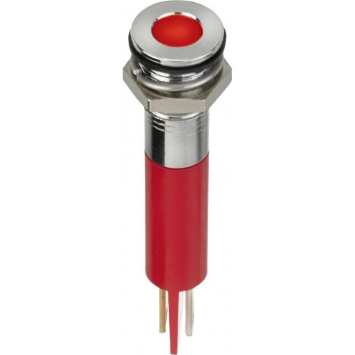 APEM Q8F1CXXR24E indikační LED červená Frush 8 mcd