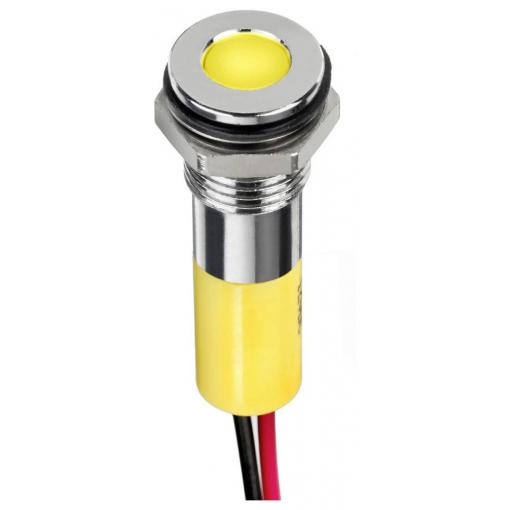 APEM Q8F1CXXY24E indikační LED žlutá Frush 6 mcd