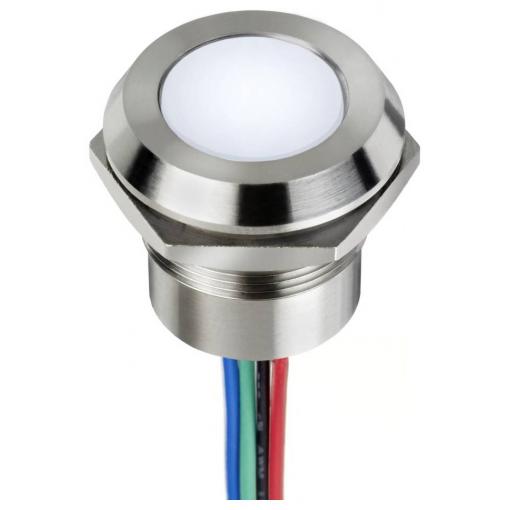APEM Q22F1CXXW24E indikační LED bílá Frush 150 mcd