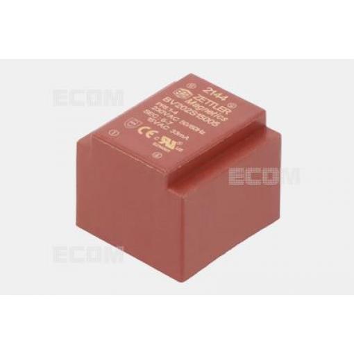 Transformátor BV202S15005, 0,5 VA, 230 V / 15,5 V, 33,3 mA